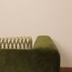 Vintage Two-seater Sofa, Deep Green Velvet, Cuschion patterns