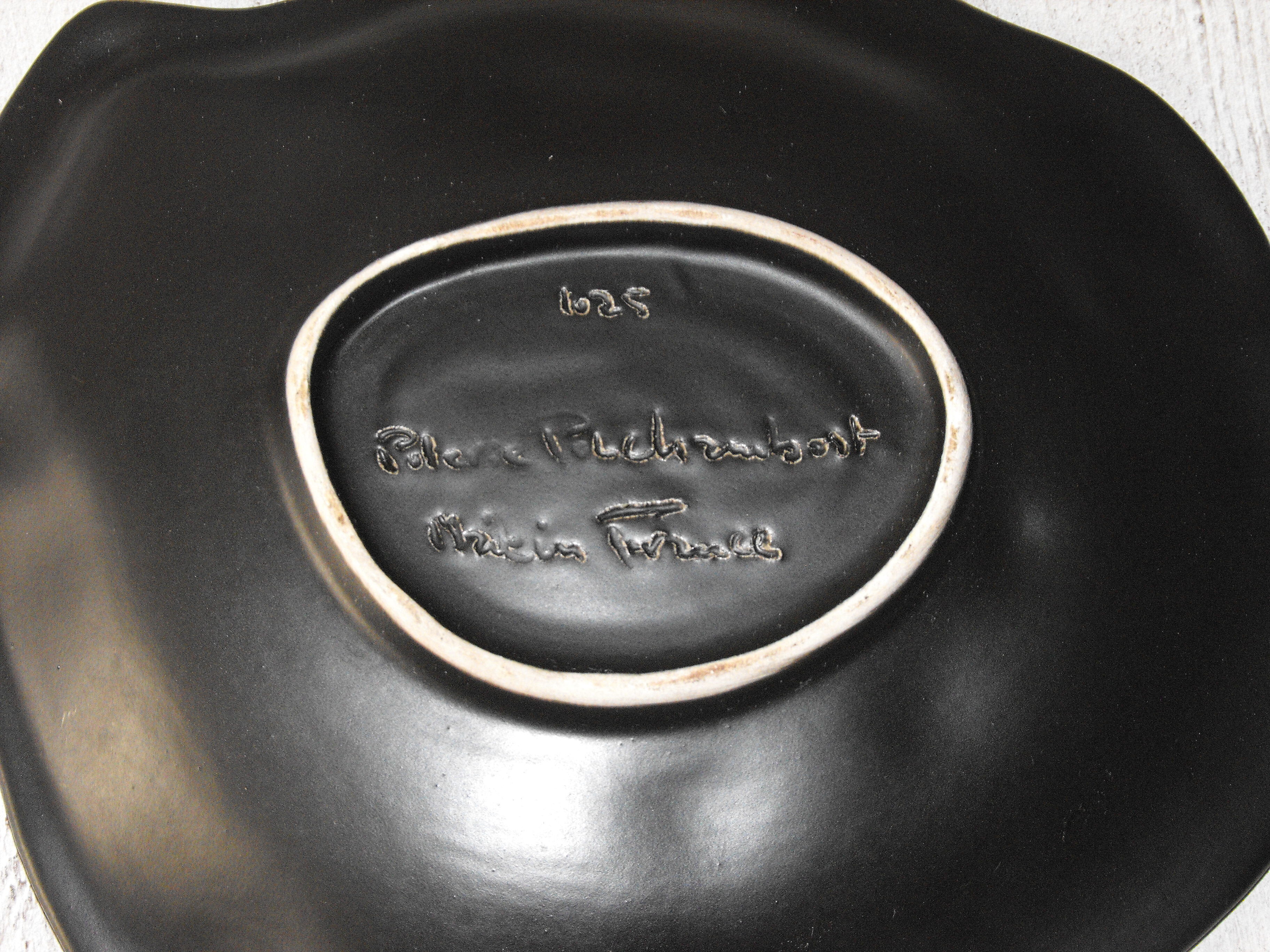 Plate ceramic shell 50 by Pol Chambost