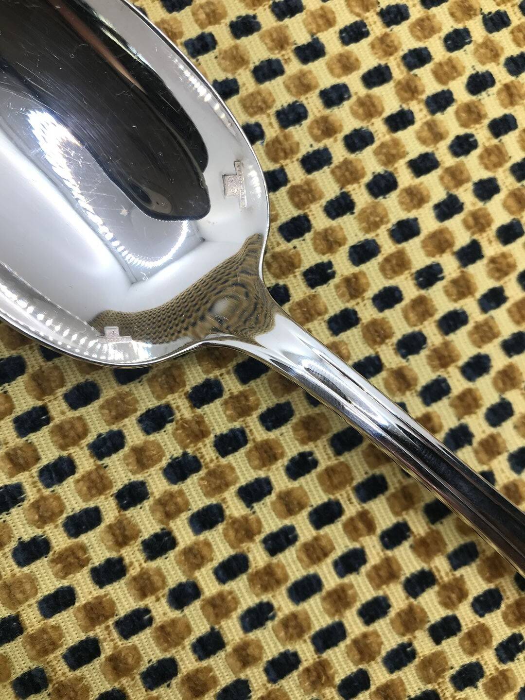 Large silver-plated spoon from Christofle, Pompadour model