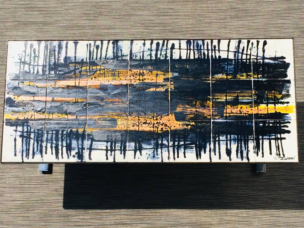 Belarti tiled coffee table. Vintage 60s