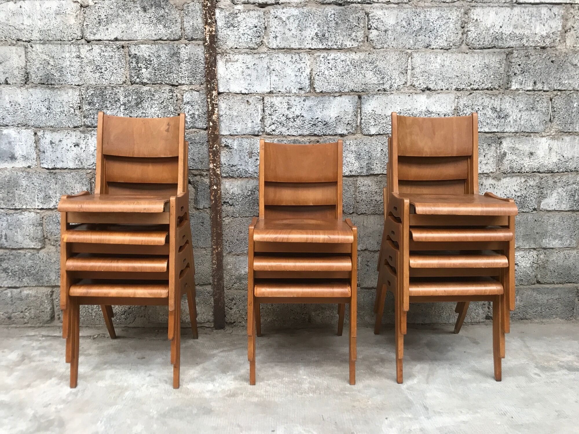 Series of 11 chairs 1950/1960