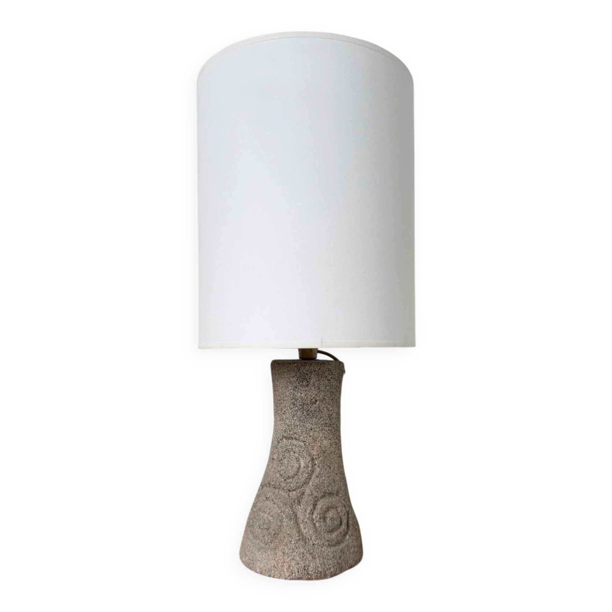 Lampe de bureau ou de table granit pierre sculptée 1970