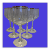 5 Cut crystal wine glasses