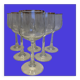 5 Cut crystal wine glasses