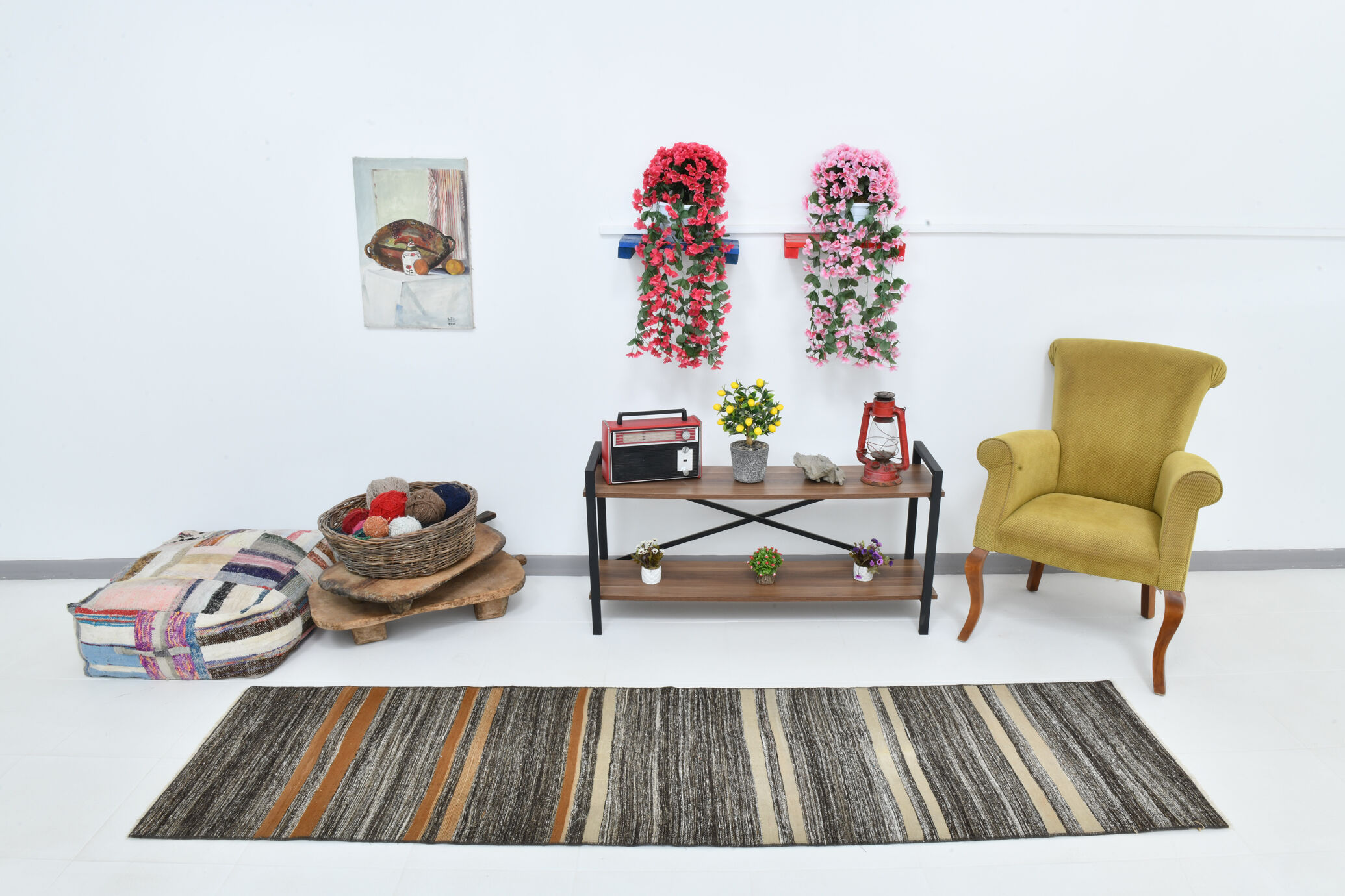 2x9 vintage runner rug 69x272cm