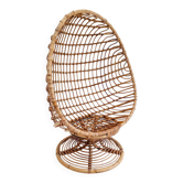 Vintage rattan egg chair 1960s