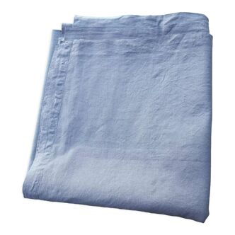 Blue tablecloth in linen / cotton 1m70 x 3m25