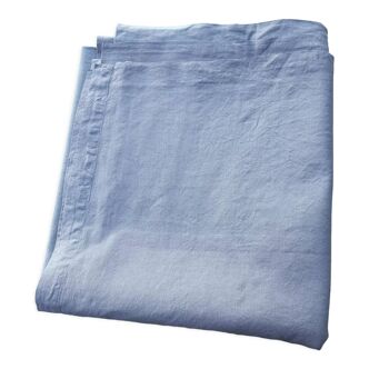 Blue tablecloth in linen / cotton 1m70 x 3m25