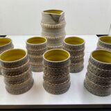 Set of 7 glasses and pitcher