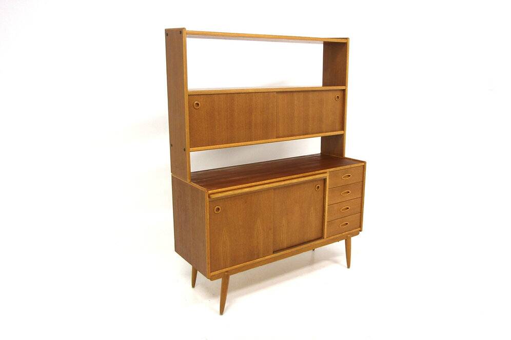 Scandinavian secretary desk in teak and oak, Sweden, 1960