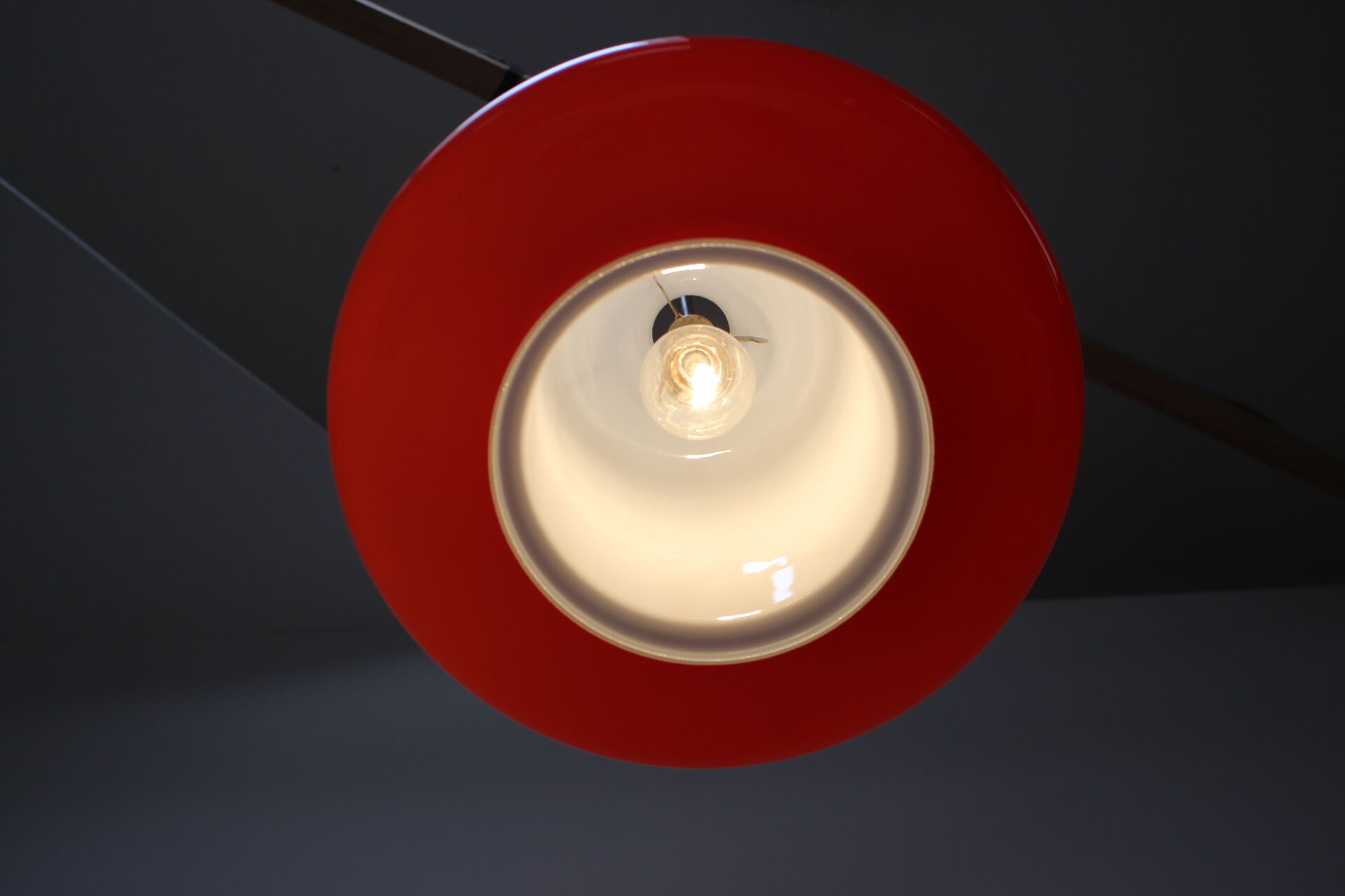 1960s Opaline Glass Pendant Light, Czechoslovakia