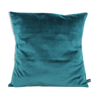 Turquoise velvet cushion cover