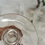 Lot 5 old crystal wine glasses