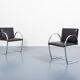 Pair of sculptural Italian chairs from the 1970s