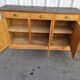 Raw pine sideboard with black patina top
