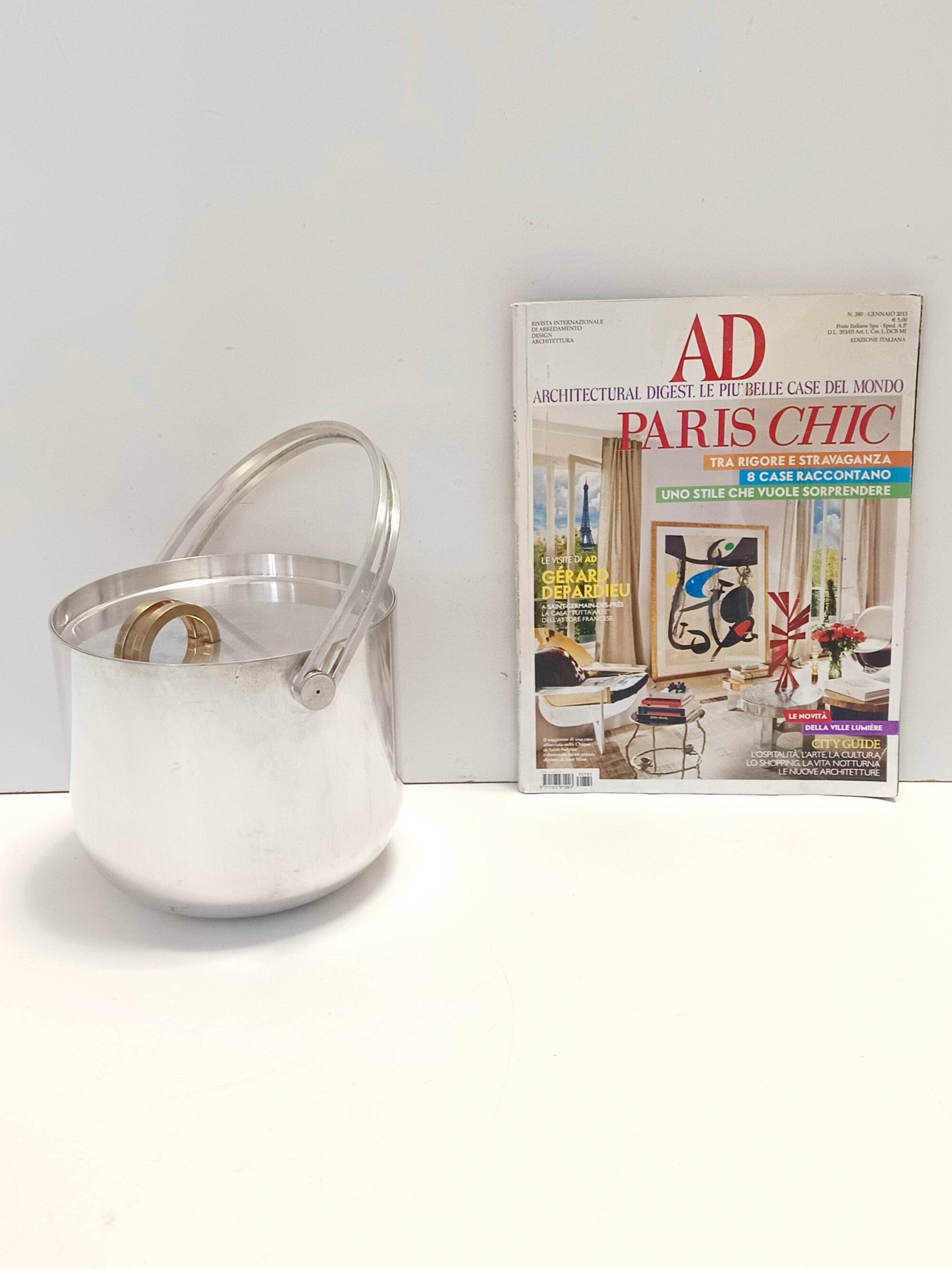 Silver Plated Ice Bucket / Wine Cooler by Ambrogio Pozzi for Padova Argenti