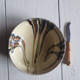 Vintage handcrafted ceramic bowl or ramekin