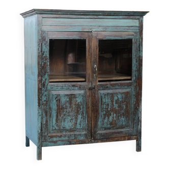 Antique teak sideboard (original blue patina)
