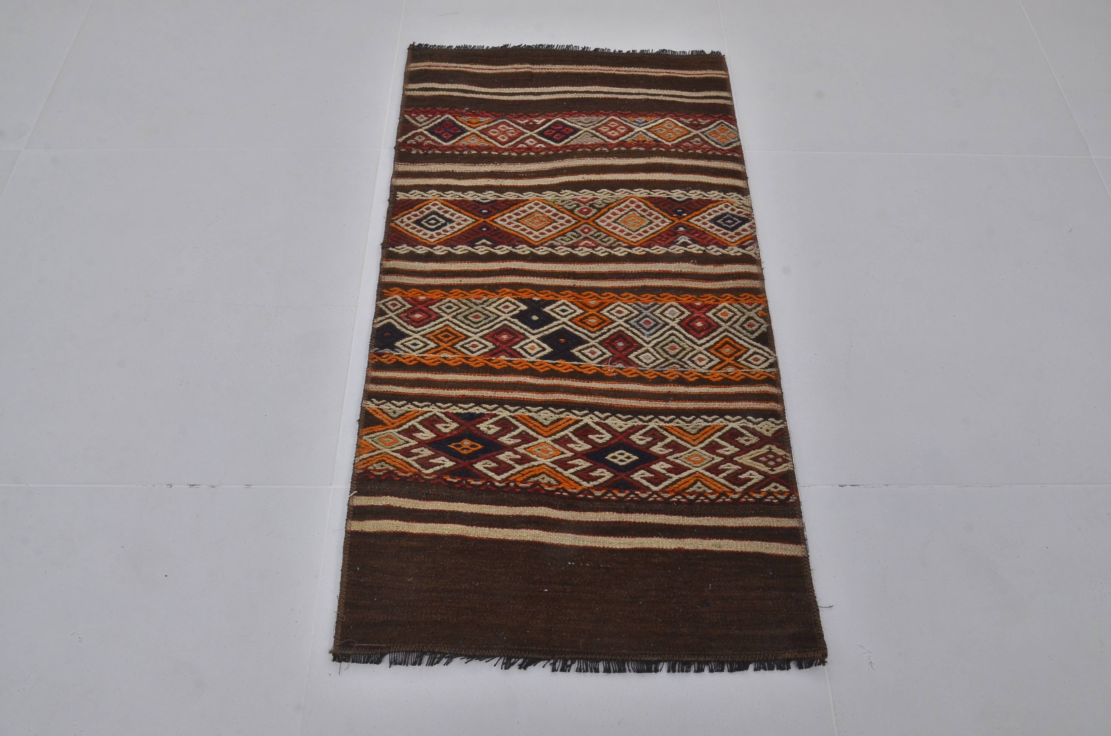 Vintage Anatolian Decorative Kilim