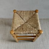 Light wood stool and mulched seat