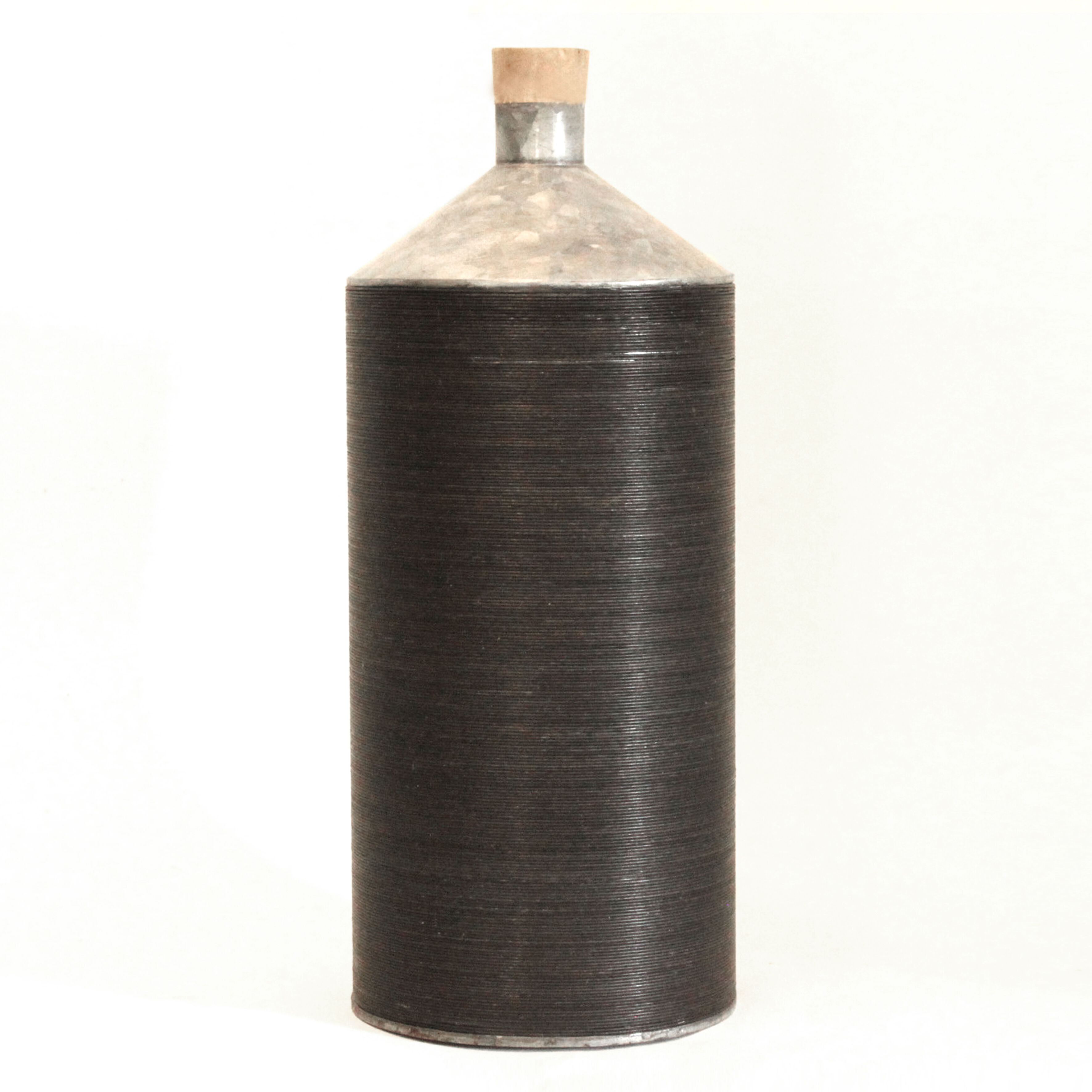 Metal bottle circled in black