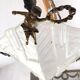 Art Deco Chandelier/Ceiling Light/Cast Glass Pyramid Shape & Angelo Frame
