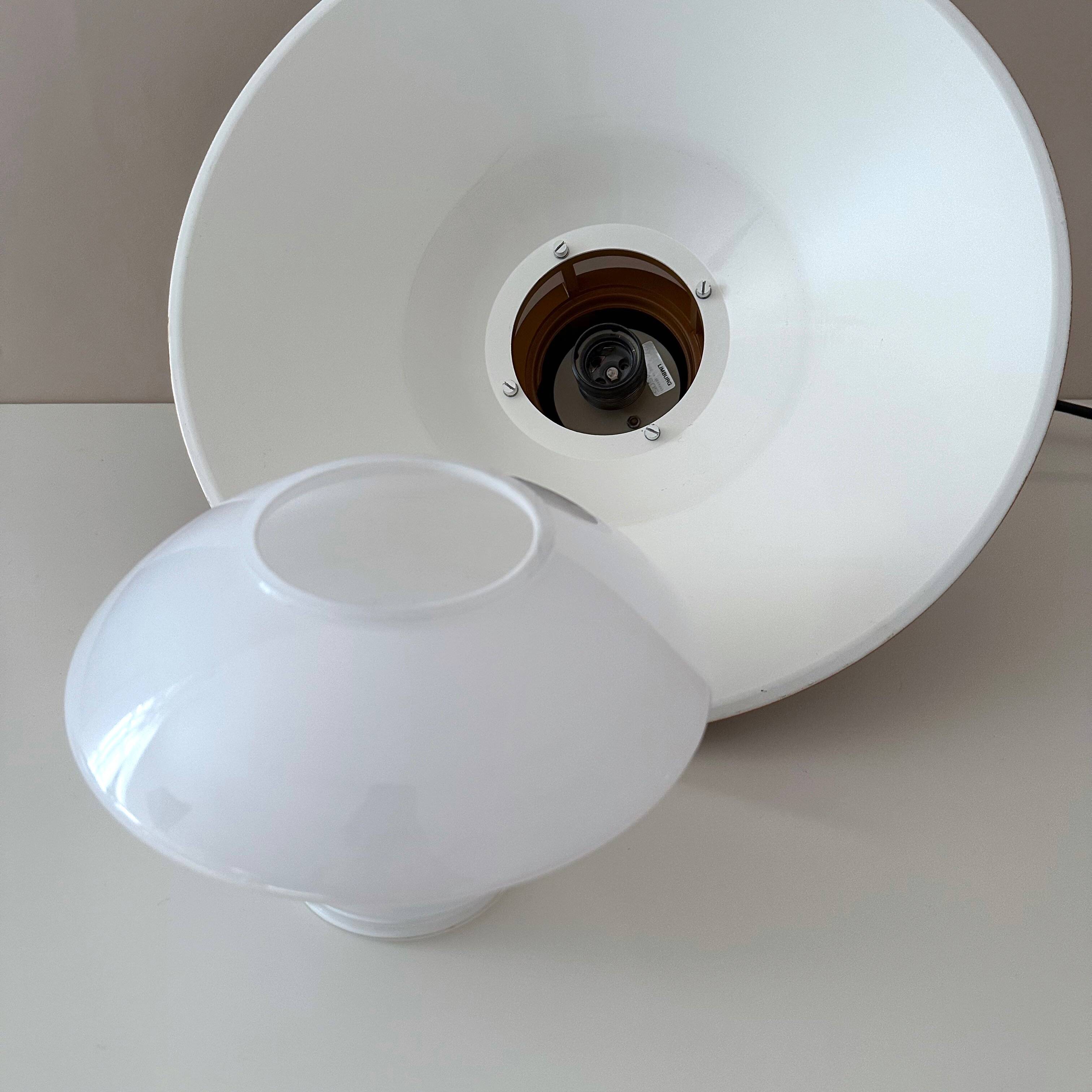 Industrial hanging lamp by Glashütte Limburg, 1960s modernist