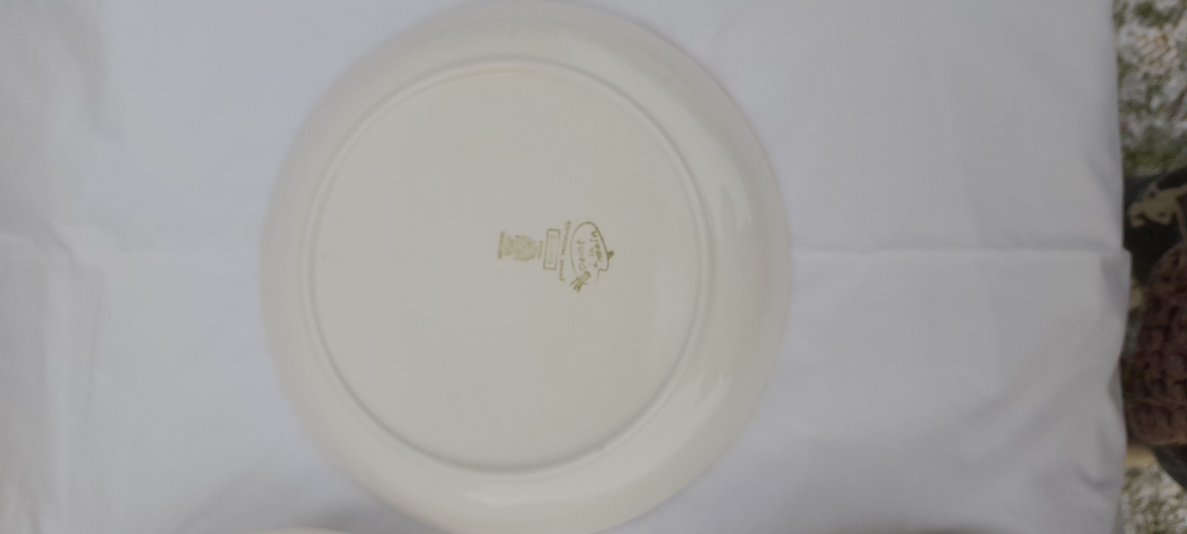 6 assiettes plates en faïence de Digoin Sarreguemines modèle G Genes dim 23,5 cm