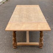 Renovated extendable farmhouse dining table in oak, 20th century, 170-250cm.