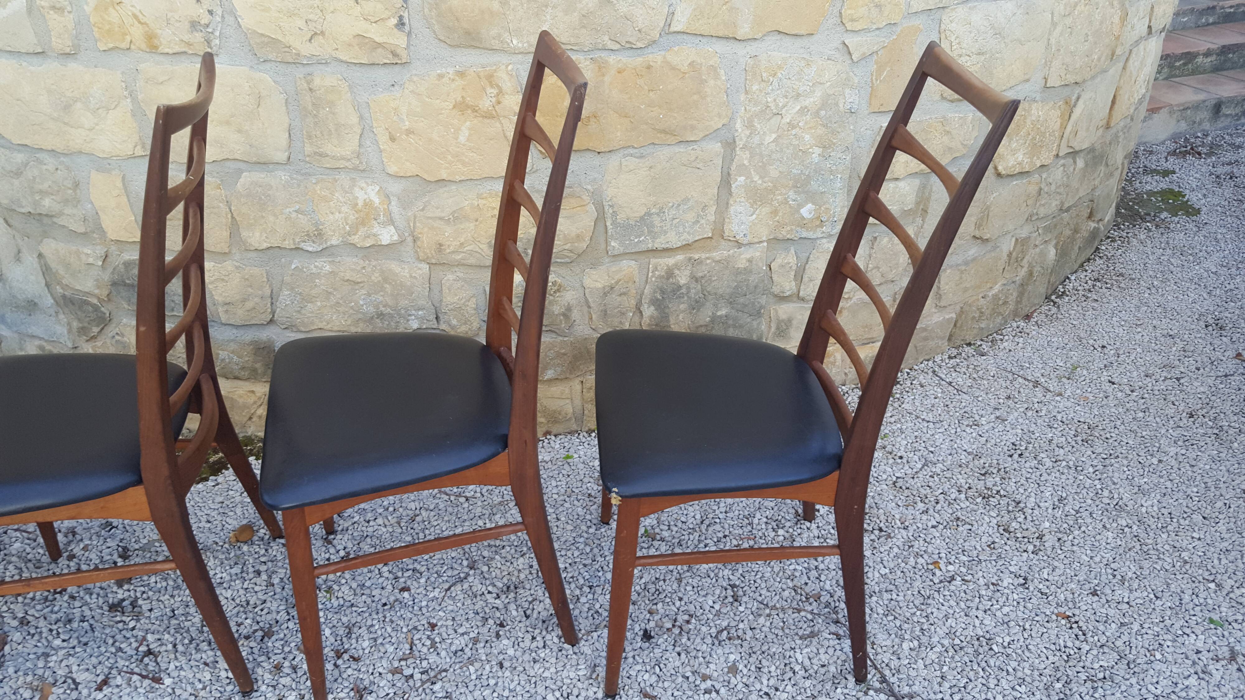 4 chaises Koefoeds modéle Lis en palissandre, Danemark