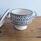 Vintage ceramic soup tureen from Tunisia – 1970s – Blue and t