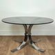Chromed metal and smoked glass coffee table, 1970s