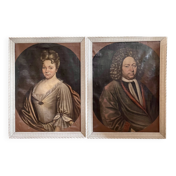 Pair of portraits from the early 18th century