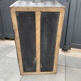 Splendid trunk from the end of the 19th century, old leather look, completely renovated