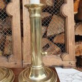 pair of brass candlesticks