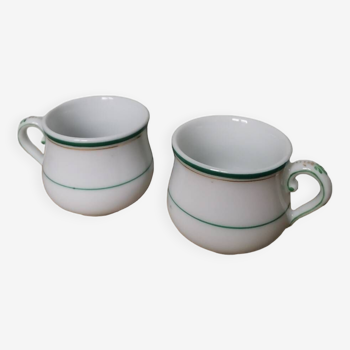 Set of 2 small vintage porcelain cups