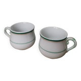 Set of 2 small vintage porcelain cups