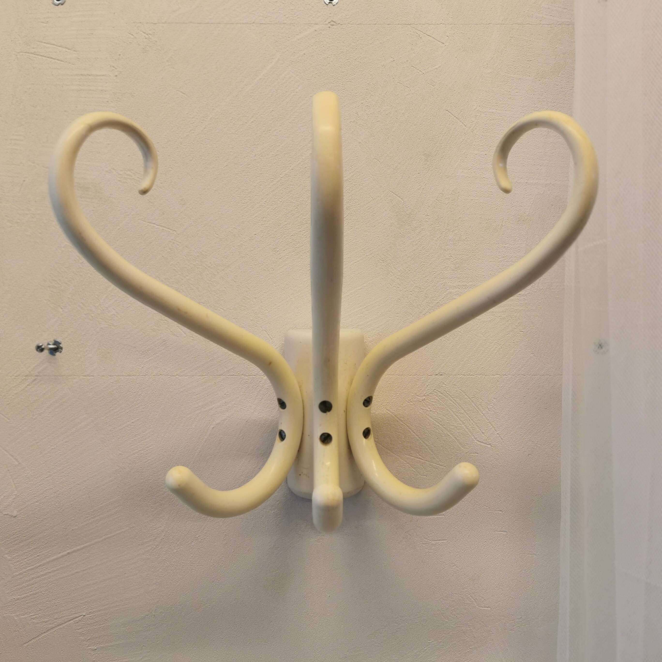Curved wooden coat hook