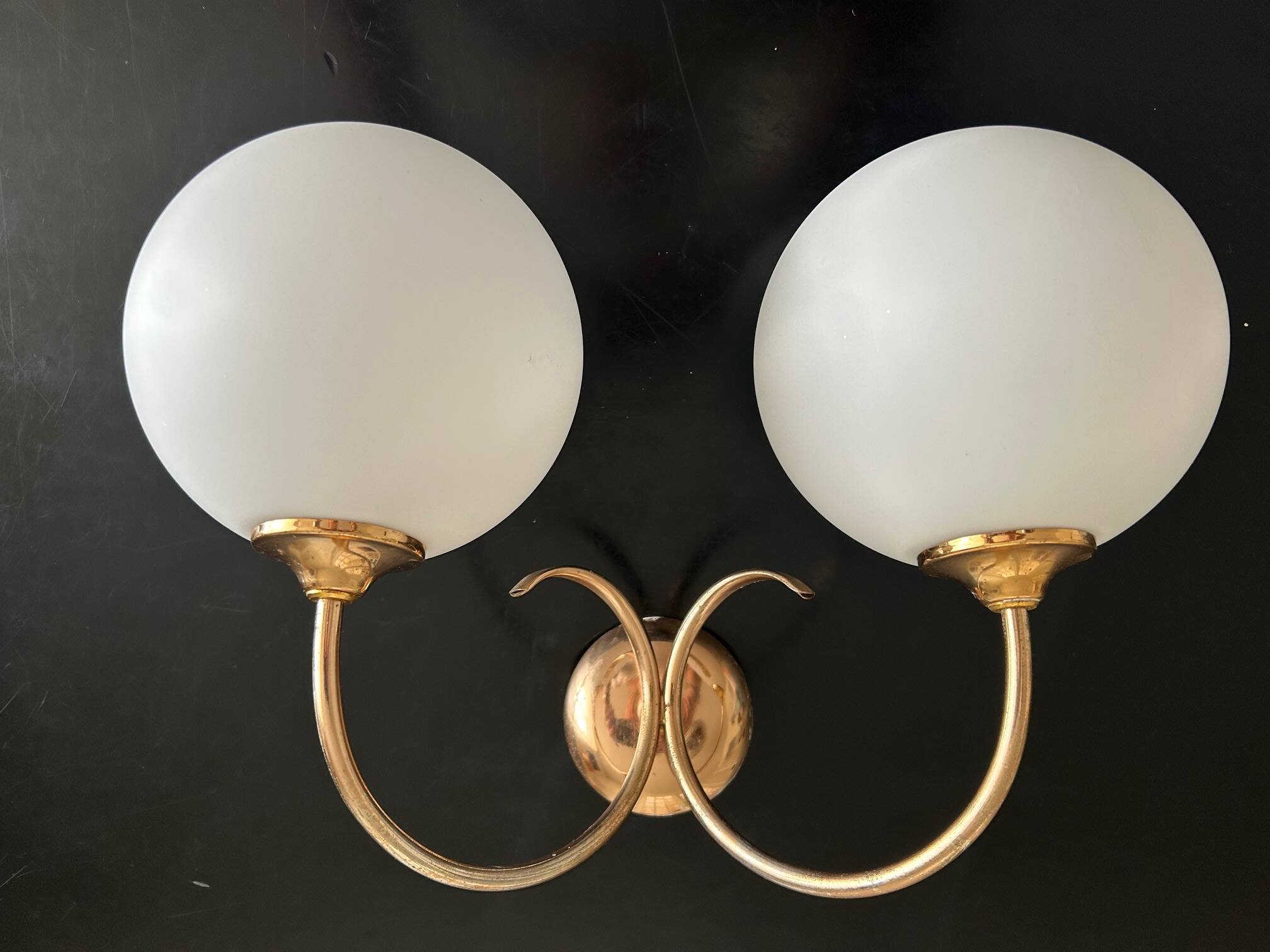 1950 two-light wall lamp