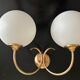 1950 two-light wall lamp