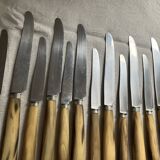 Set of 24 horn table knives