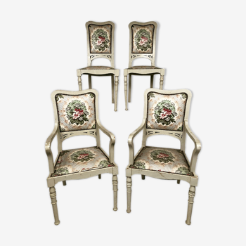 Série de deux chaises et deux fauteuils vers 1900
