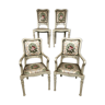 Series of two chairs and two armchairs around 1900