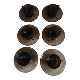 Set of 6 cups and saucers