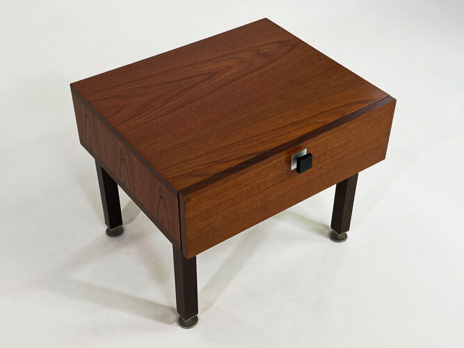 Teak bedside table 50s - 60s by CombinEurop