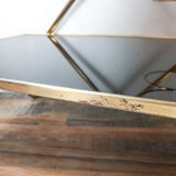 Vintage dessert glass and brass year 70