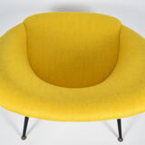 Original vintage armchair Olympia, 1960s, restored, yellow fabric