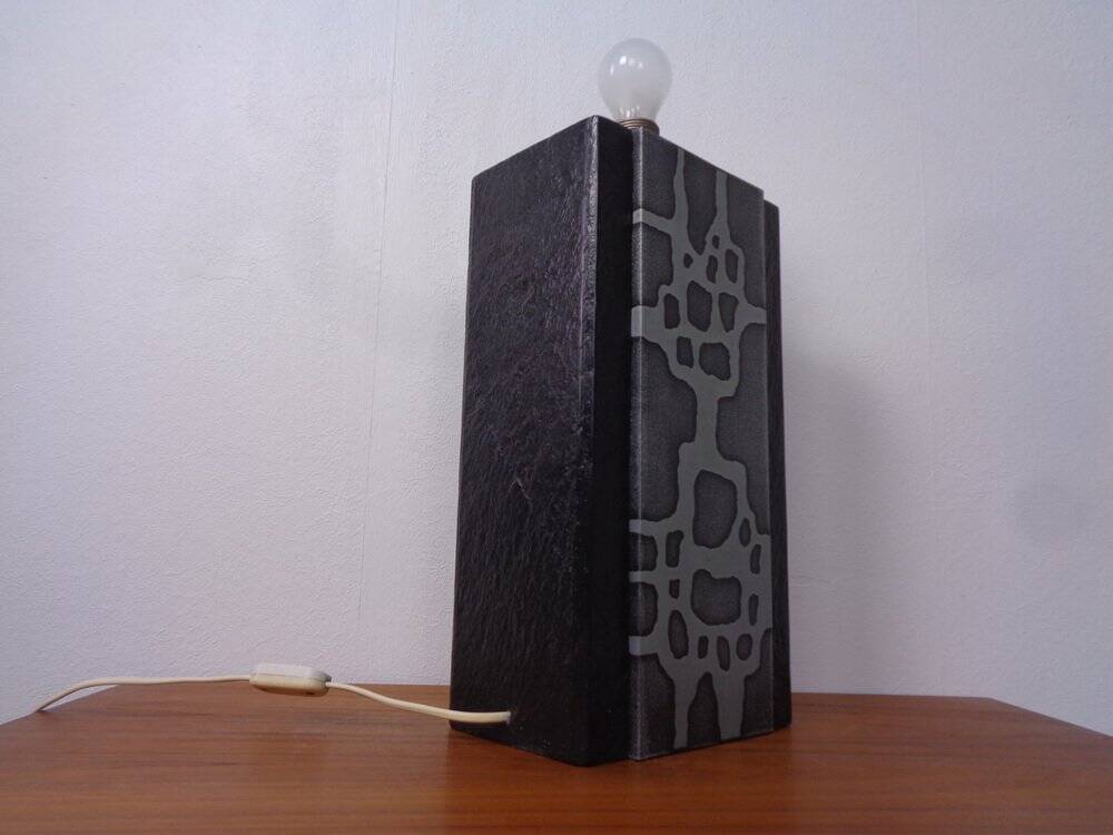 Brutalist table lamp from Temde, Switzerland, 1960s