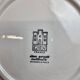 Flat plate Gien France vegetable garden decoration black and white courgettes