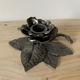 Tin flower candle holder